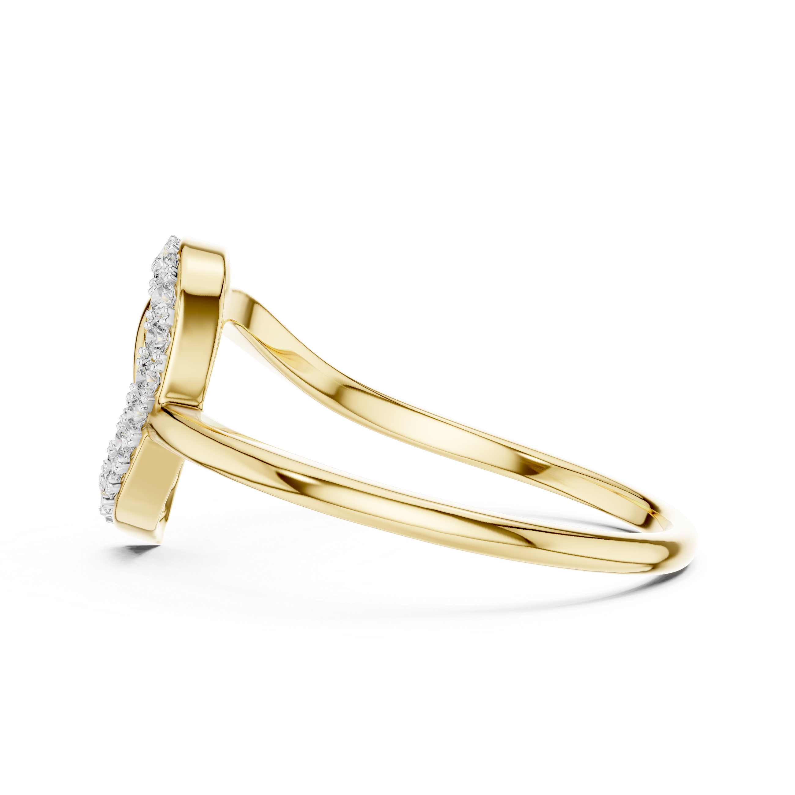 Diamond Looping Leaf Ring – Design 12#10053