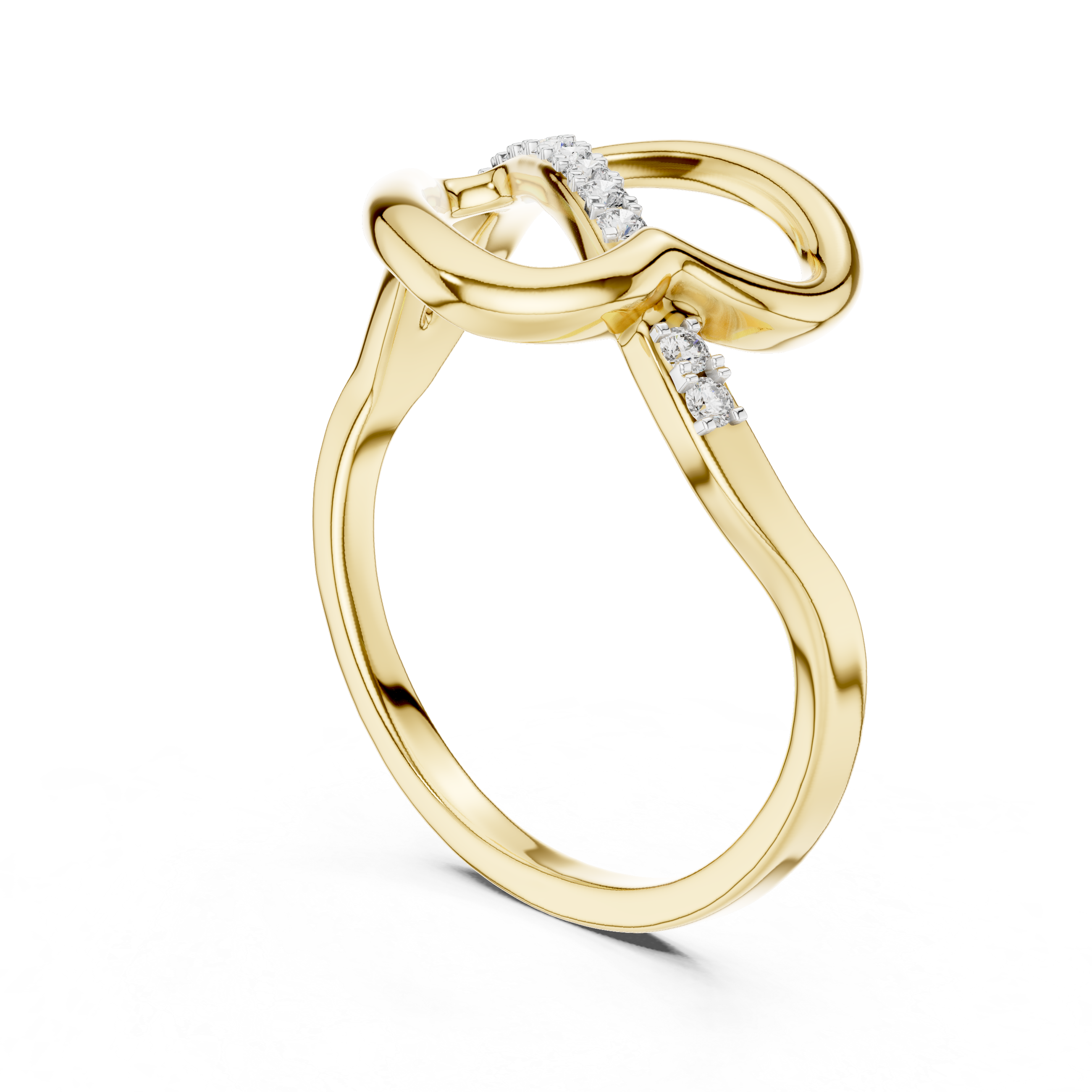 Diamond Infinity Crossover Ring – Design 12#10054