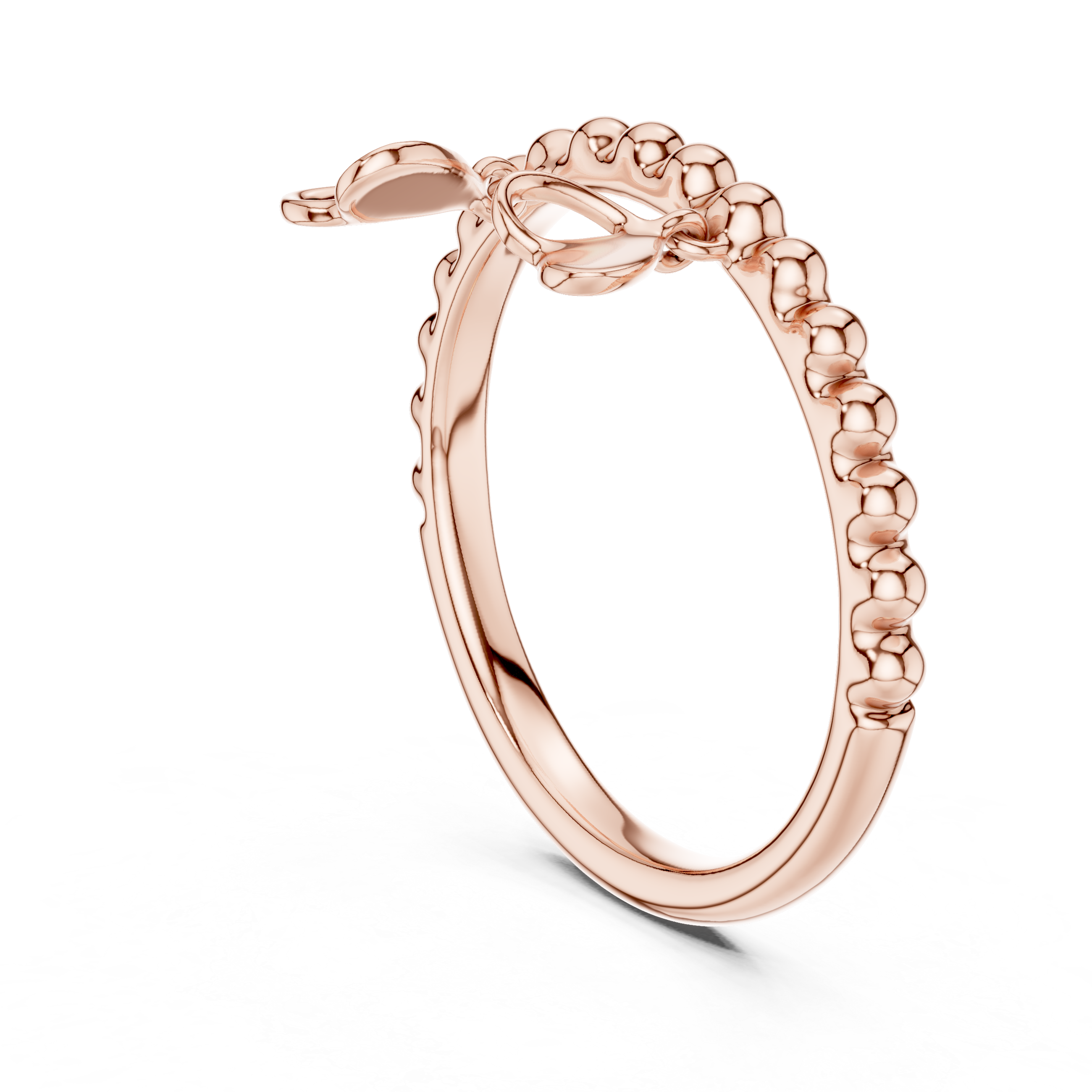 Diamond Teardrop Charm Beaded Ring – Design 12#10055