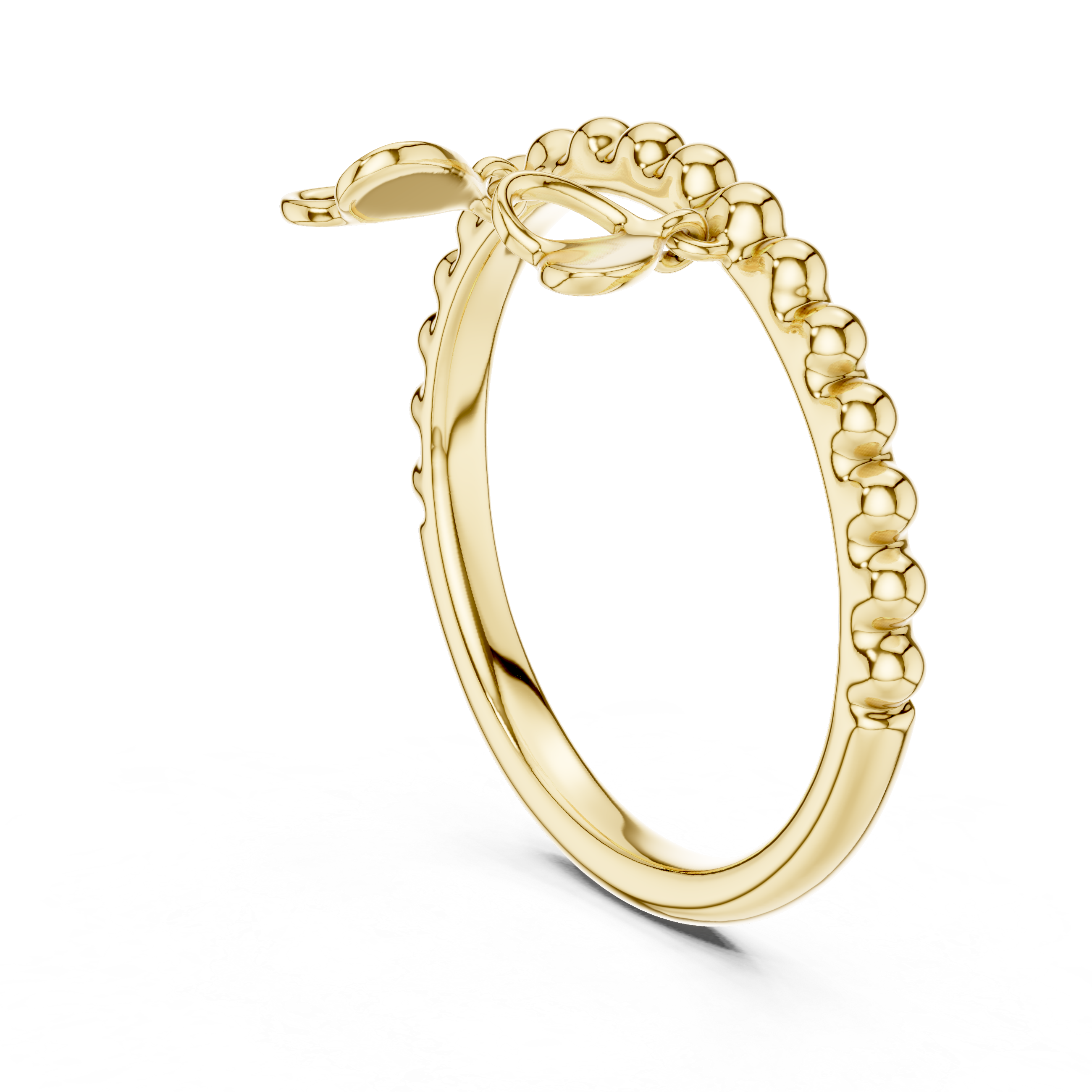Diamond Teardrop Charm Beaded Ring – Design 12#10055