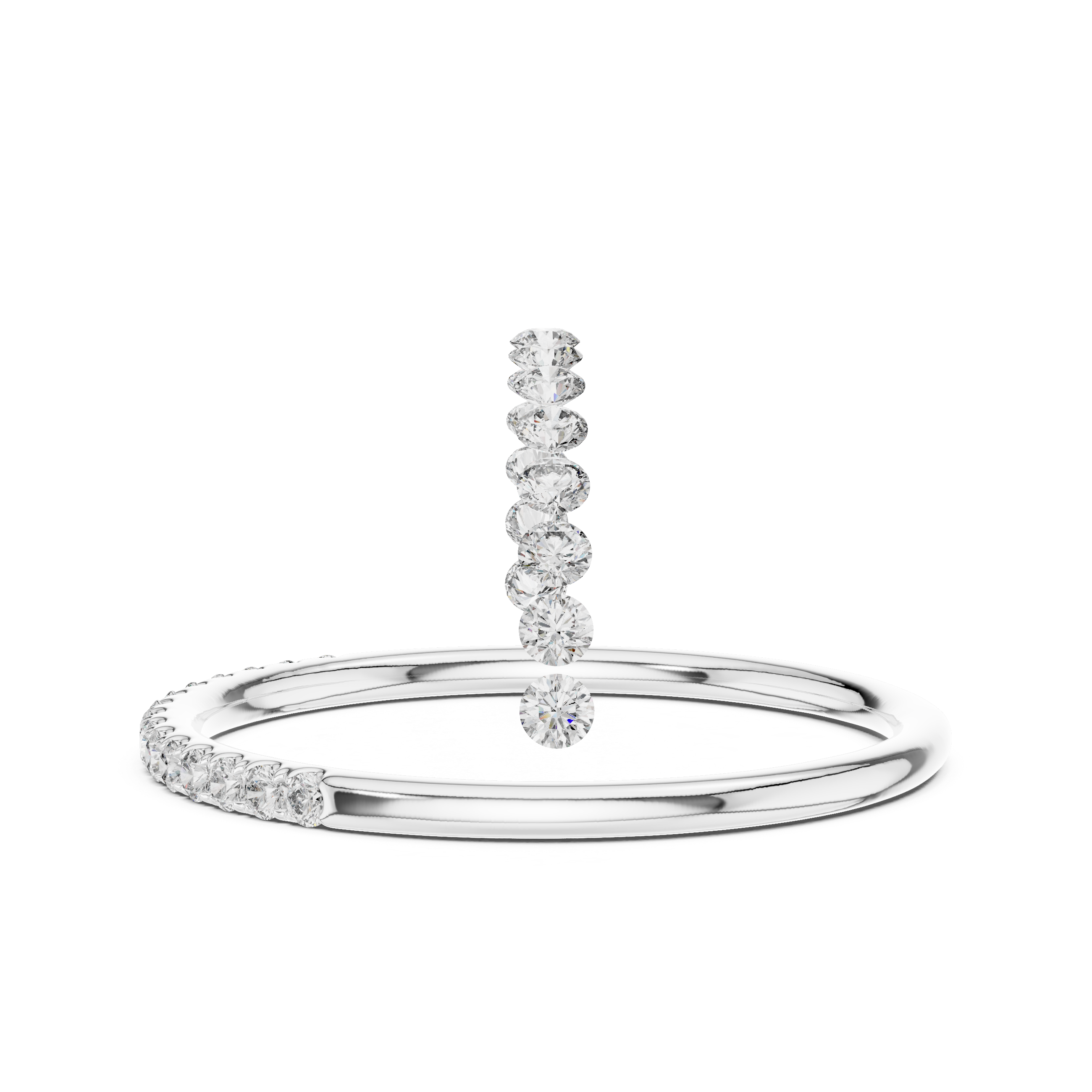 Slim Diamond Band Ring – Design 12#10057
