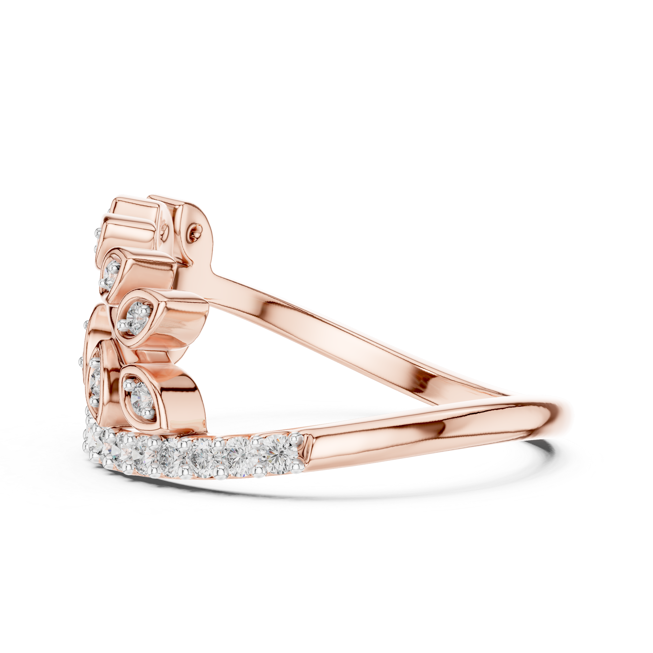 Diamond Leaf Wrap Ring – Design 12#10061