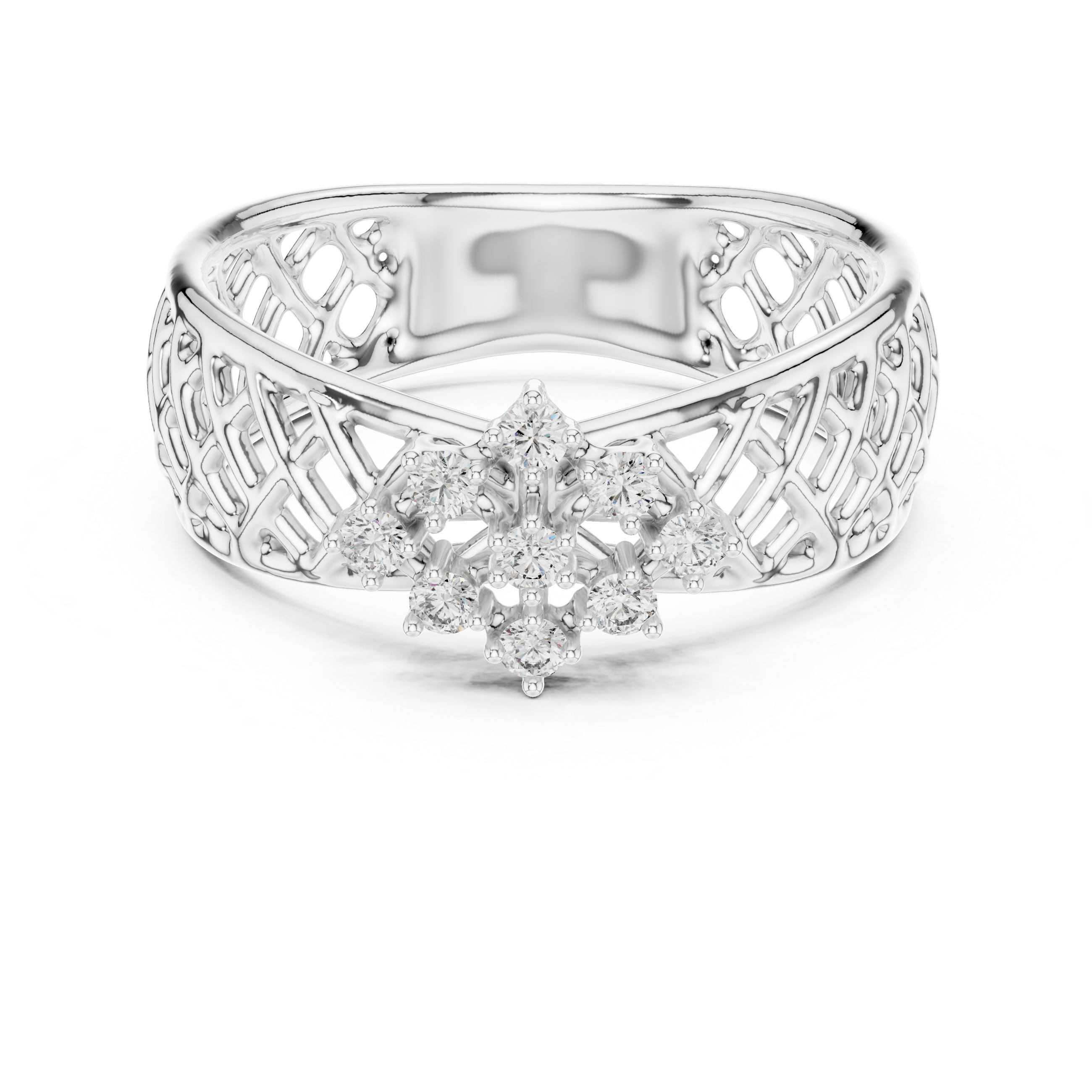 Diamond Woven Floral Ring – Design 12#10062