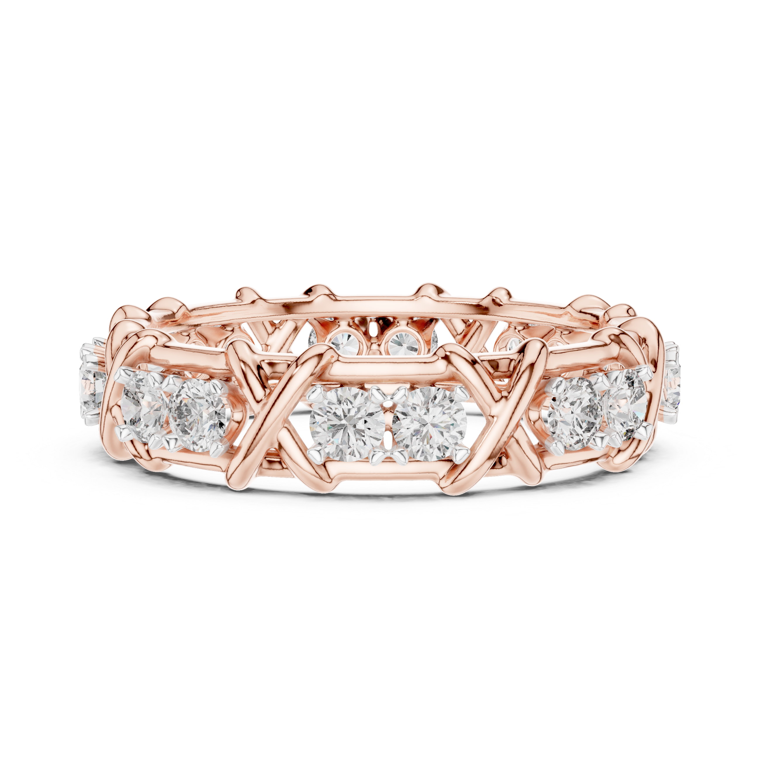 Diamond Woven Eternity Band – Design 12#10065
