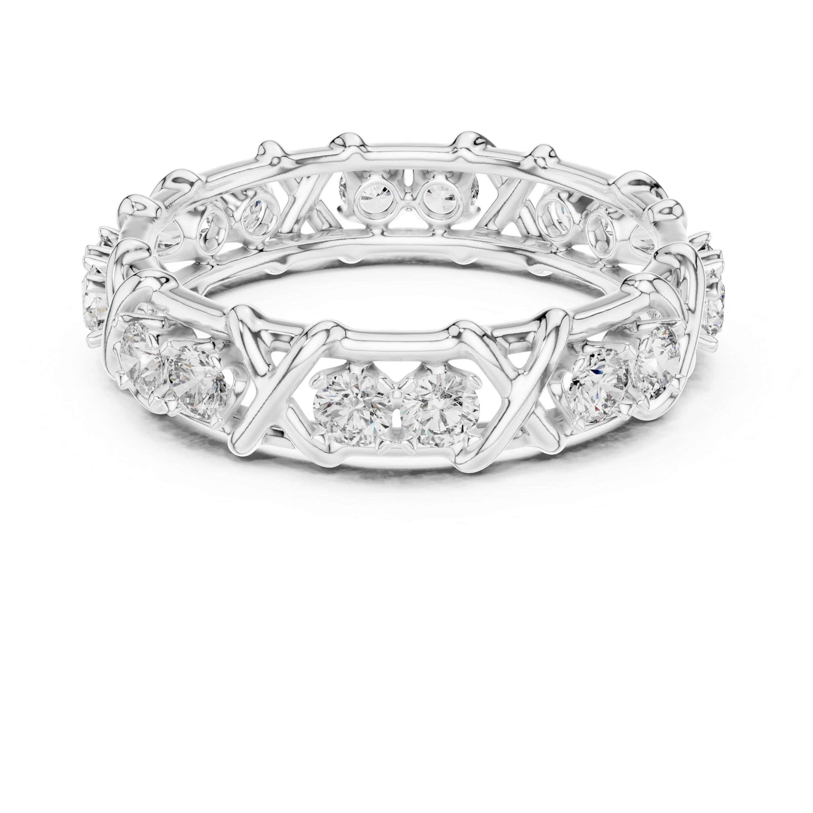 Diamond Woven Eternity Band – Design 12#10065