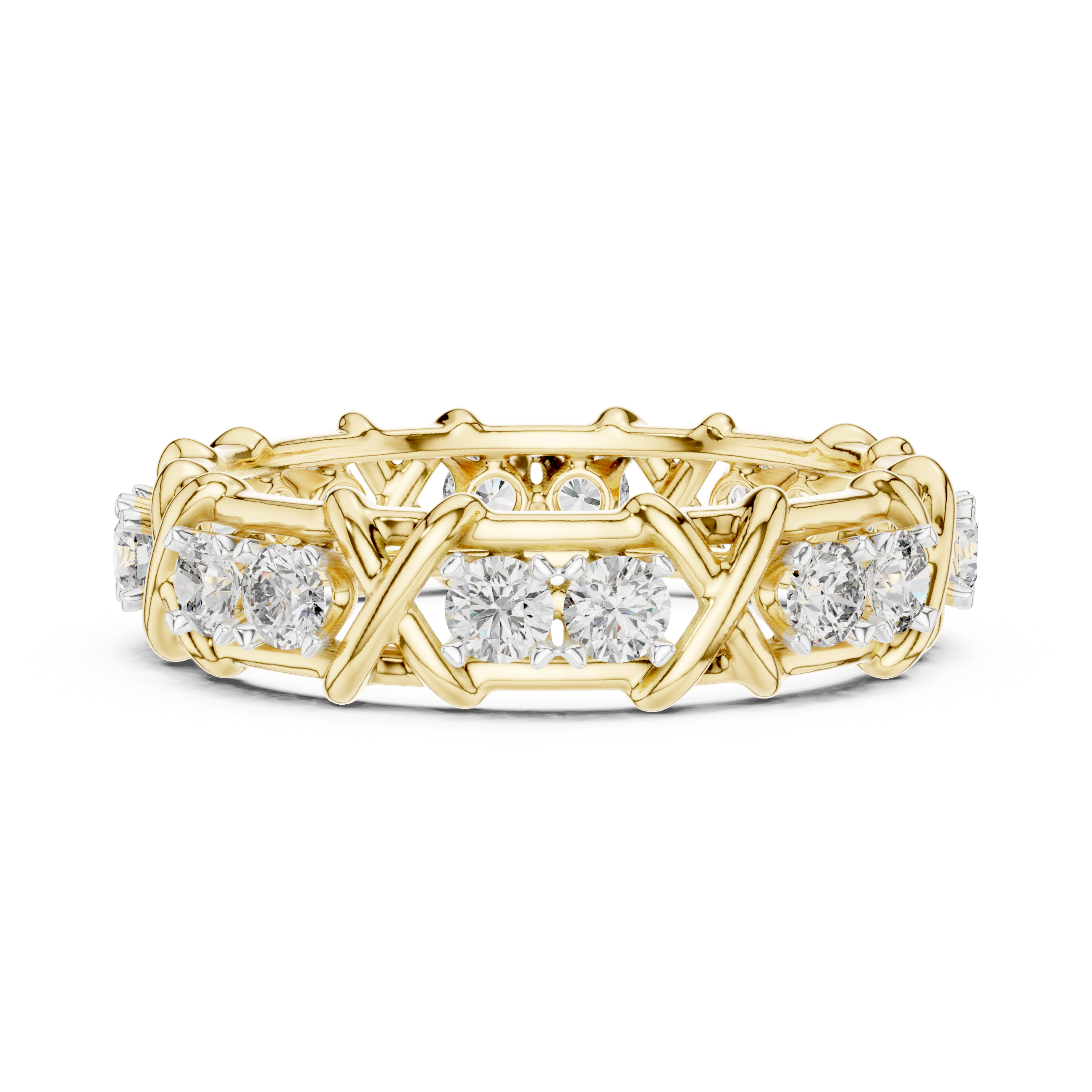 Diamond Woven Eternity Band – Design 12#10065