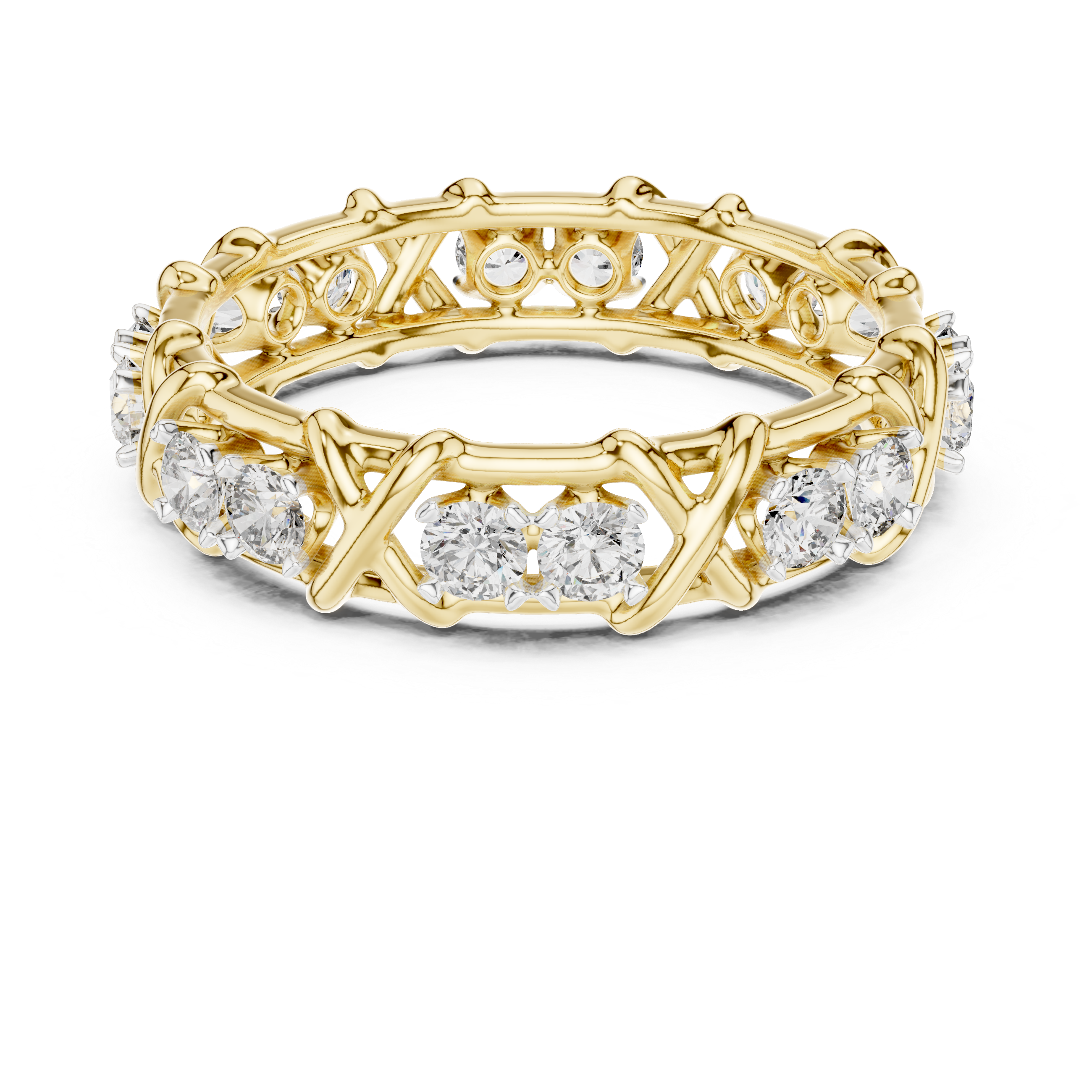 Diamond Woven Eternity Band – Design 12#10065