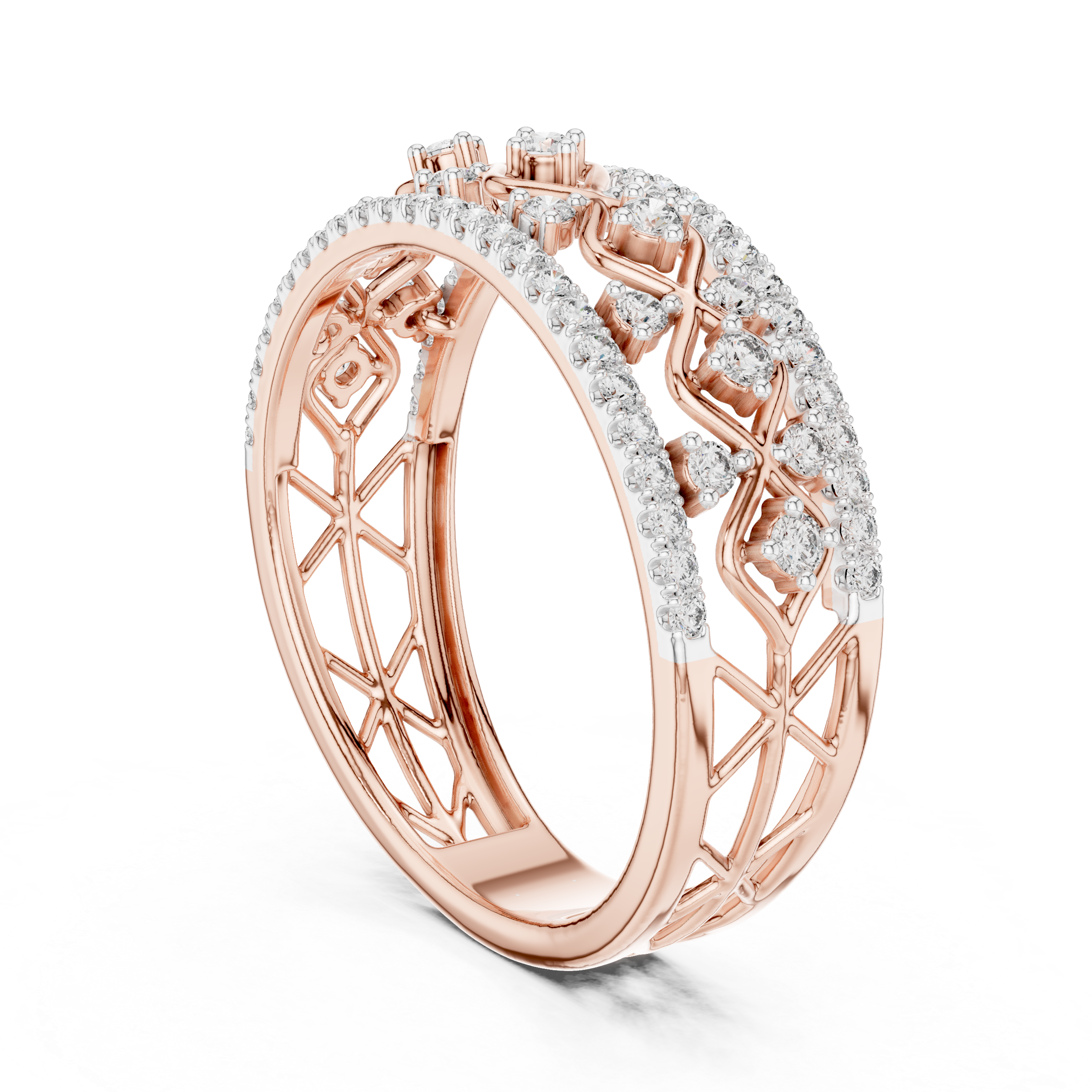 Diamond Filigree Edge Band – Design 12#10069