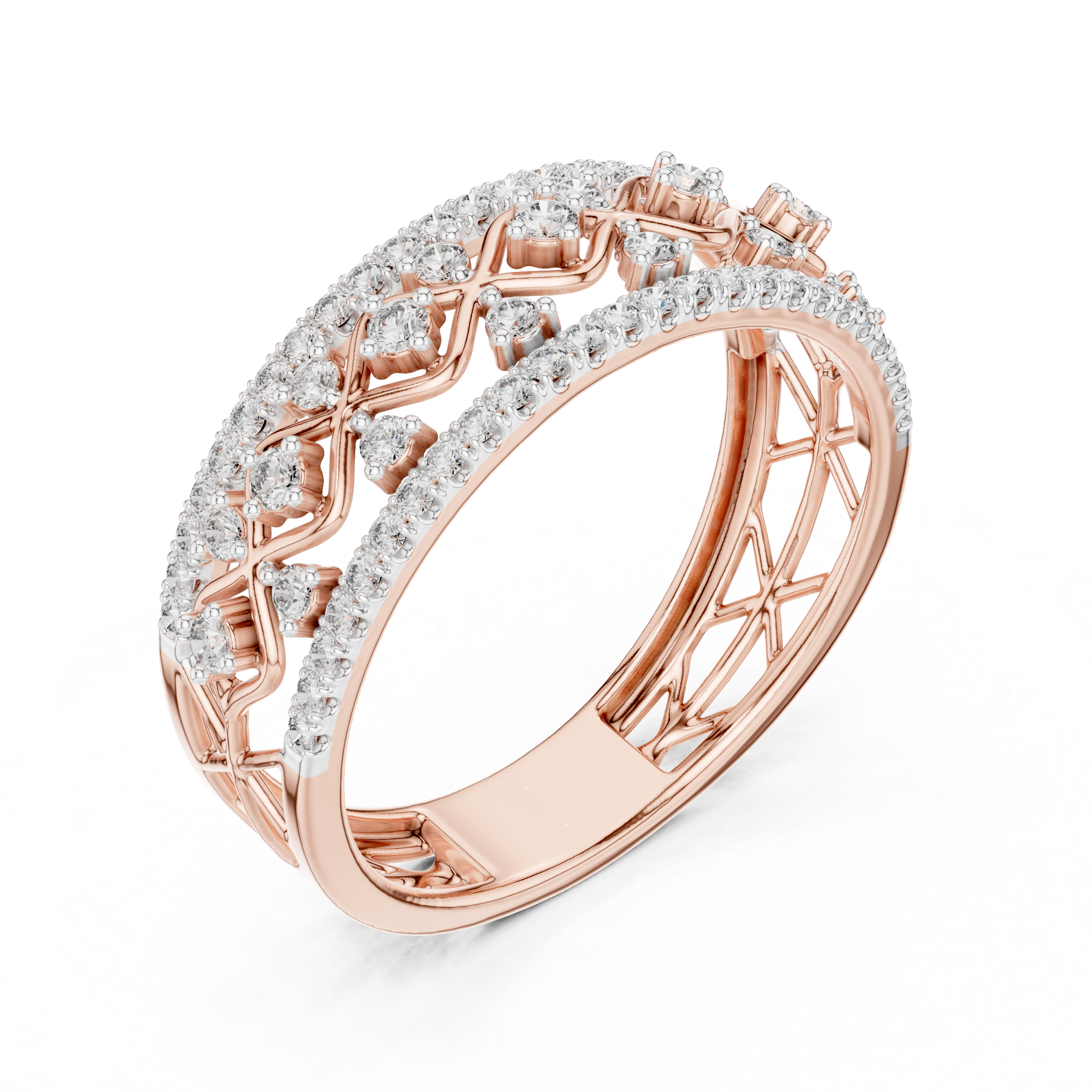 Diamond Filigree Edge Band – Design 12#10069