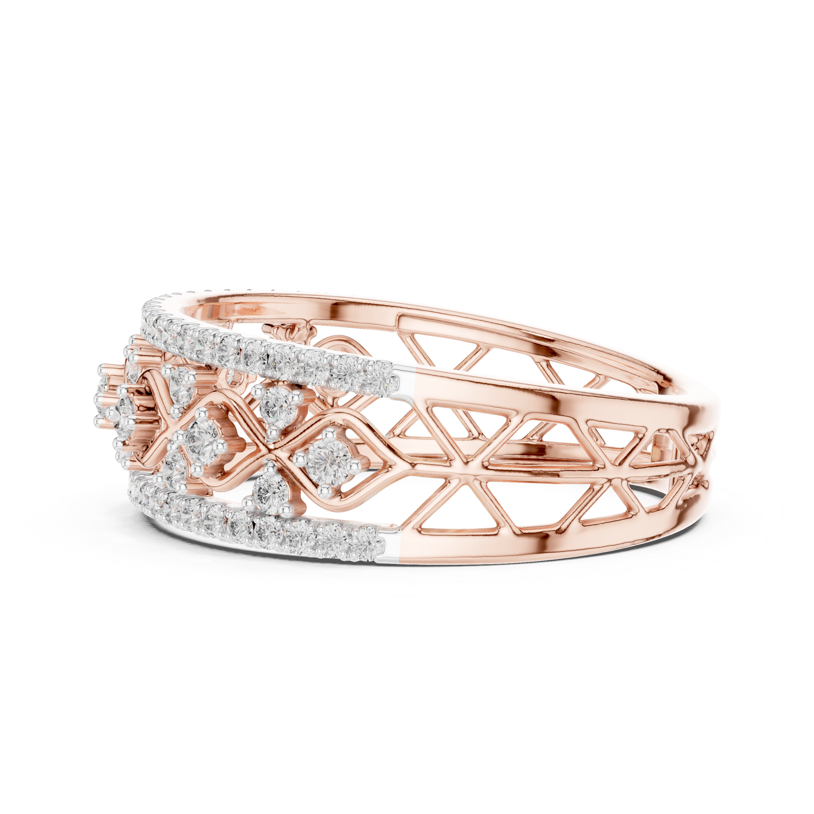 Diamond Filigree Edge Band – Design 12#10069