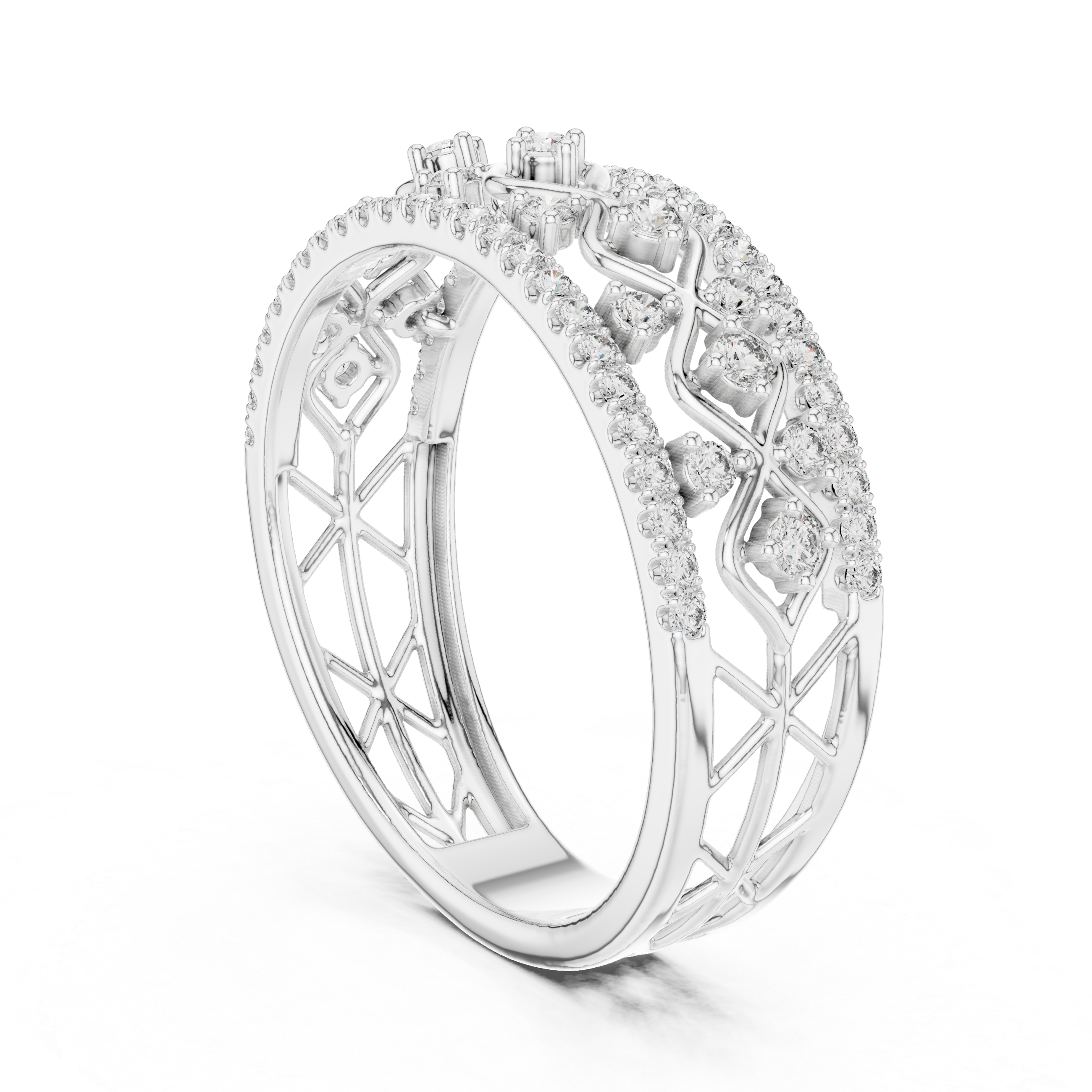 Diamond Filigree Edge Band – Design 12#10069
