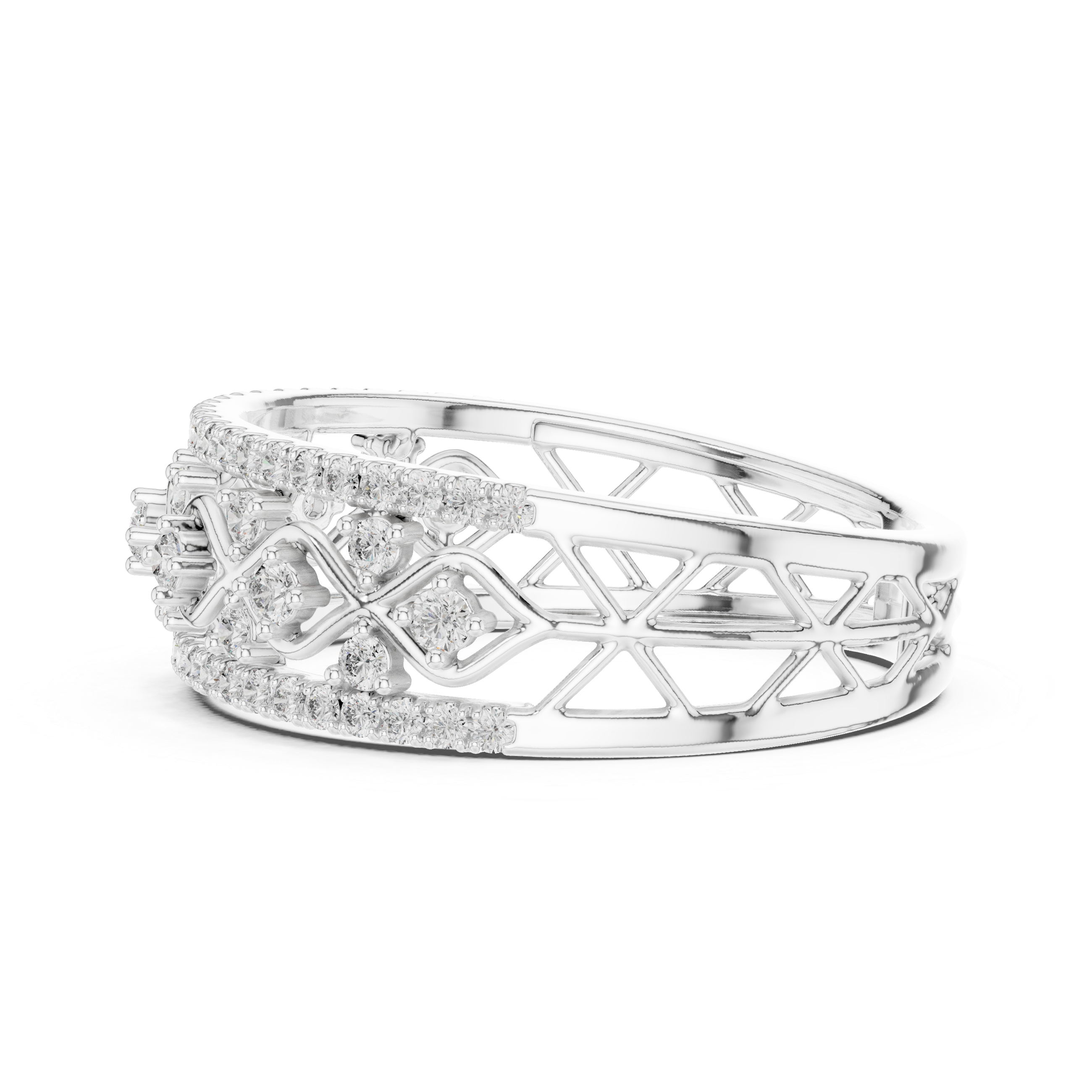 Diamond Filigree Edge Band – Design 12#10069