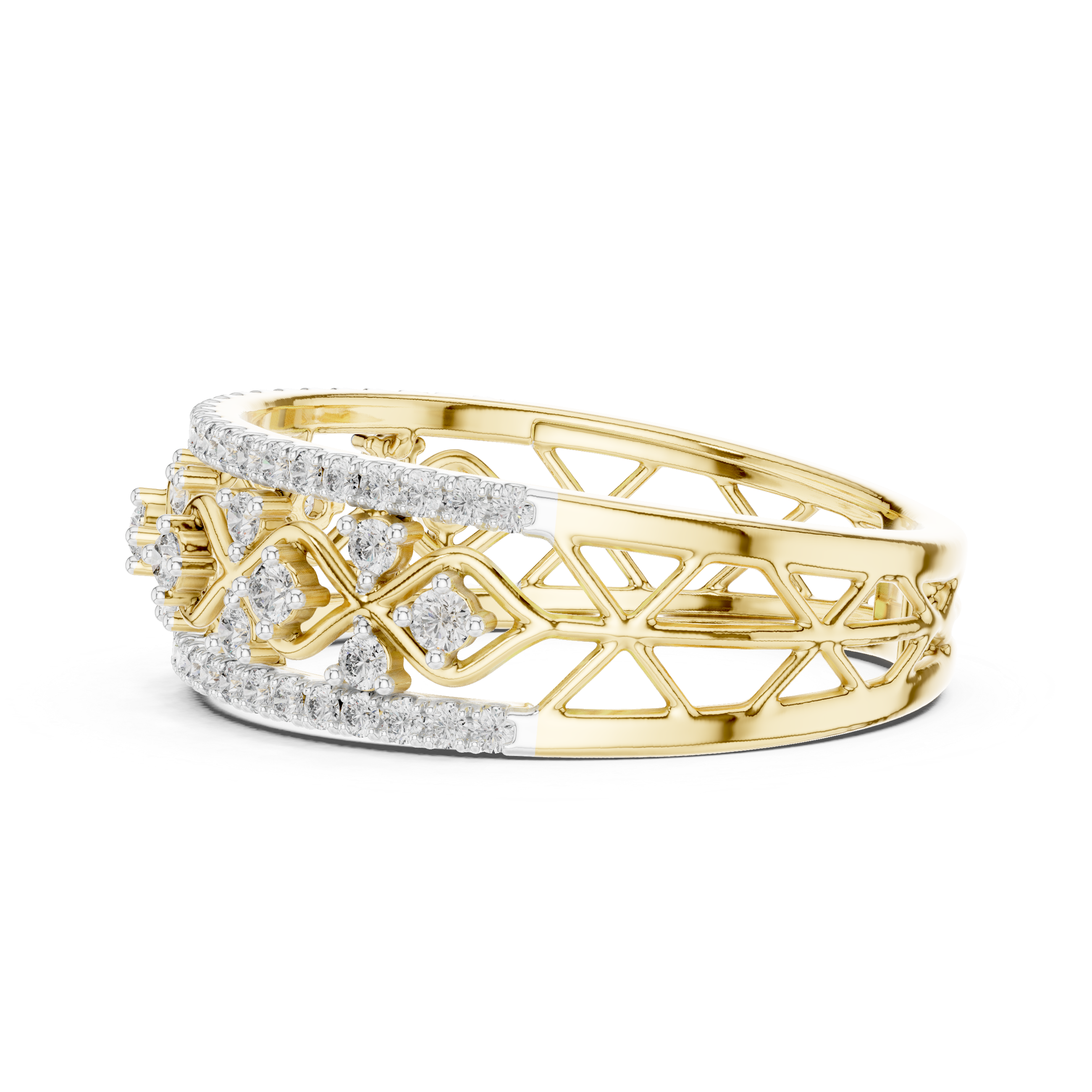 Diamond Filigree Edge Band – Design 12#10069