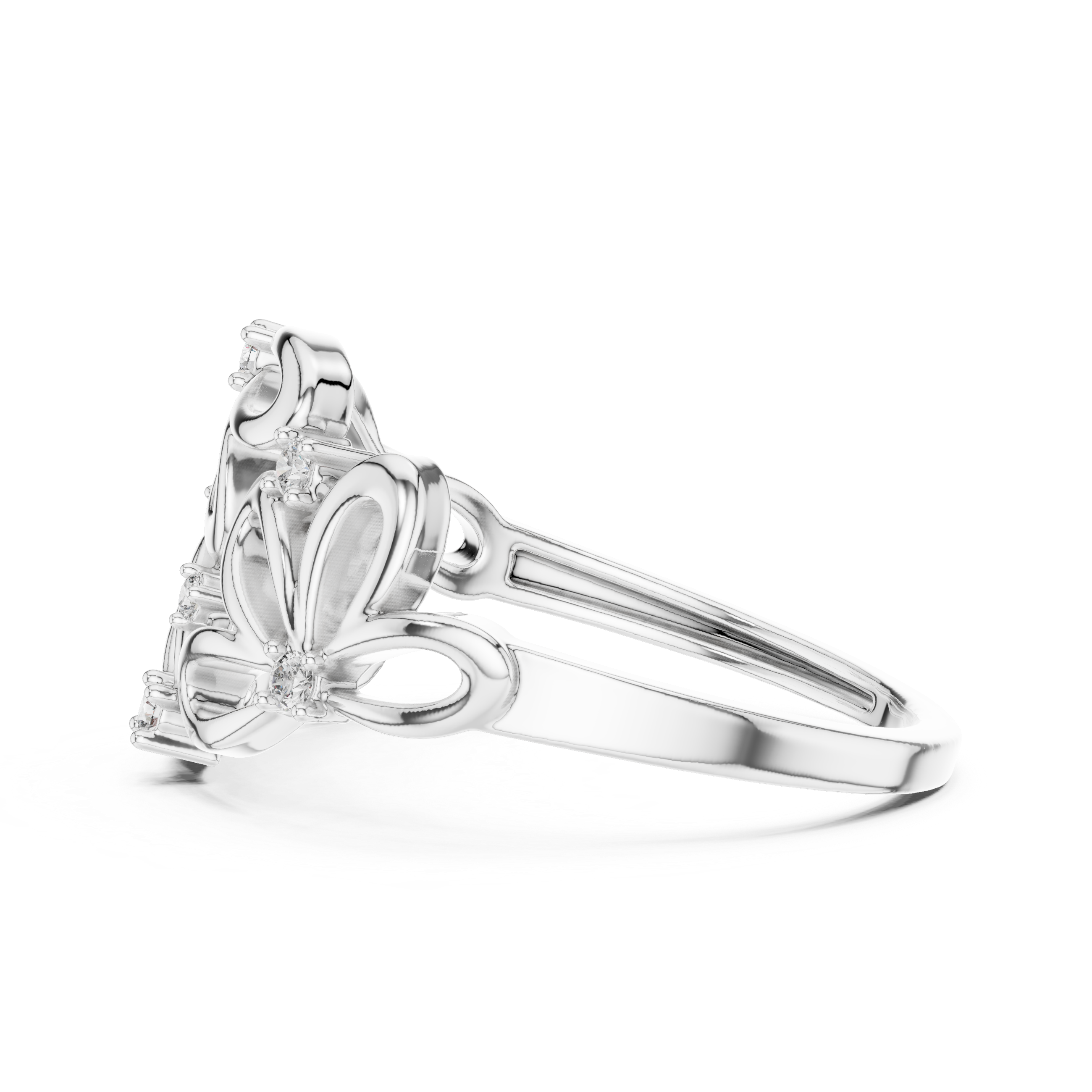 Diamond Floral Vine Ring – Design 12#10070