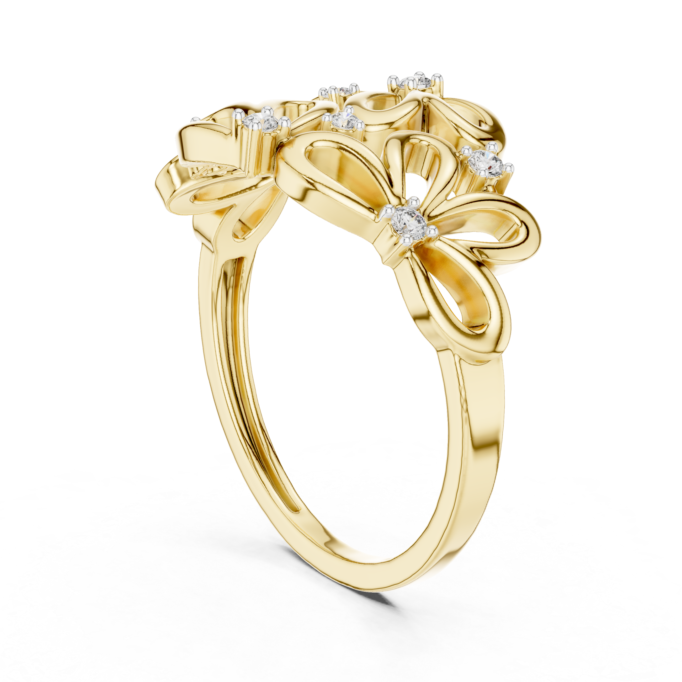 Diamond Floral Vine Ring – Design 12#10070