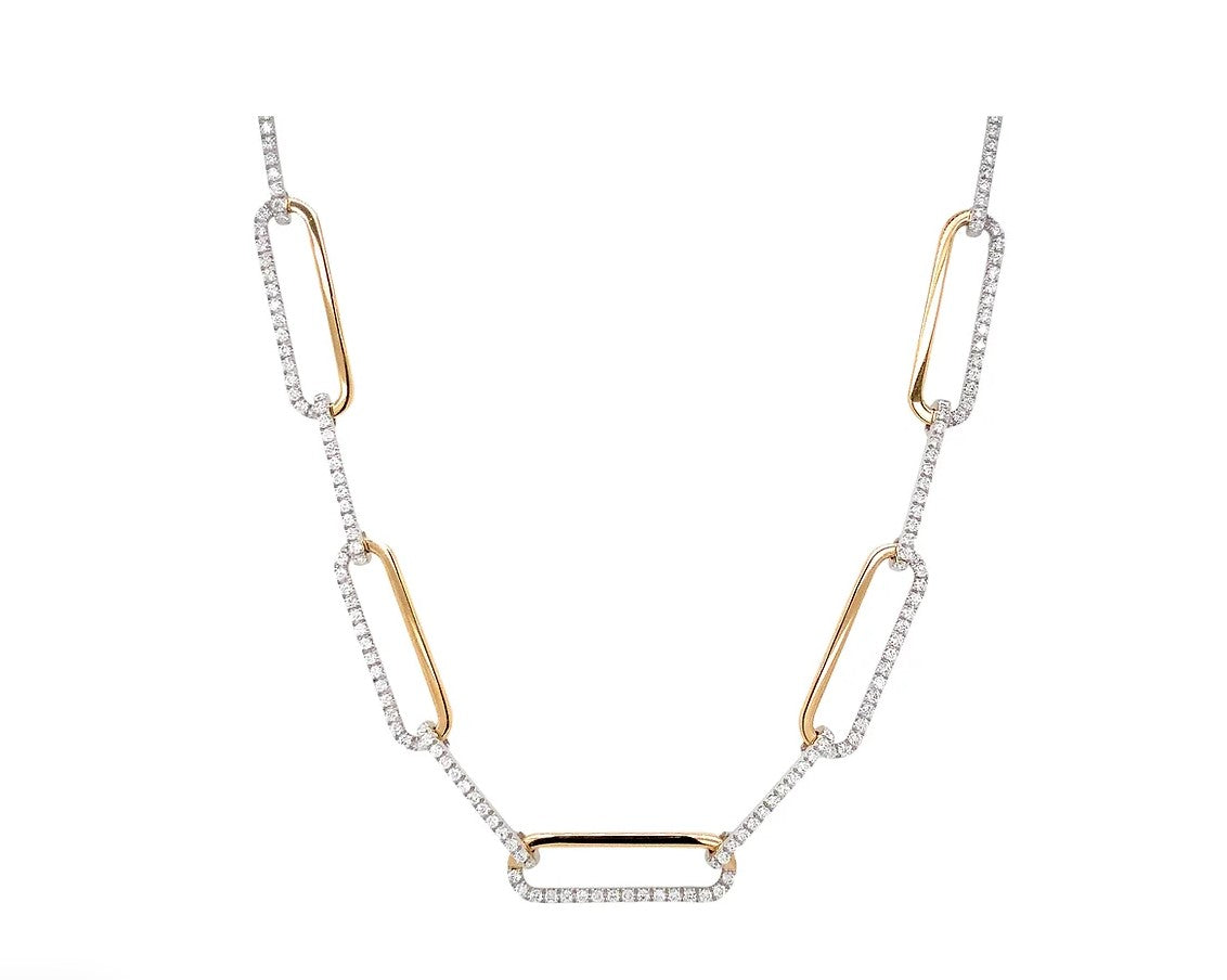 Paperclip Diamond Necklace