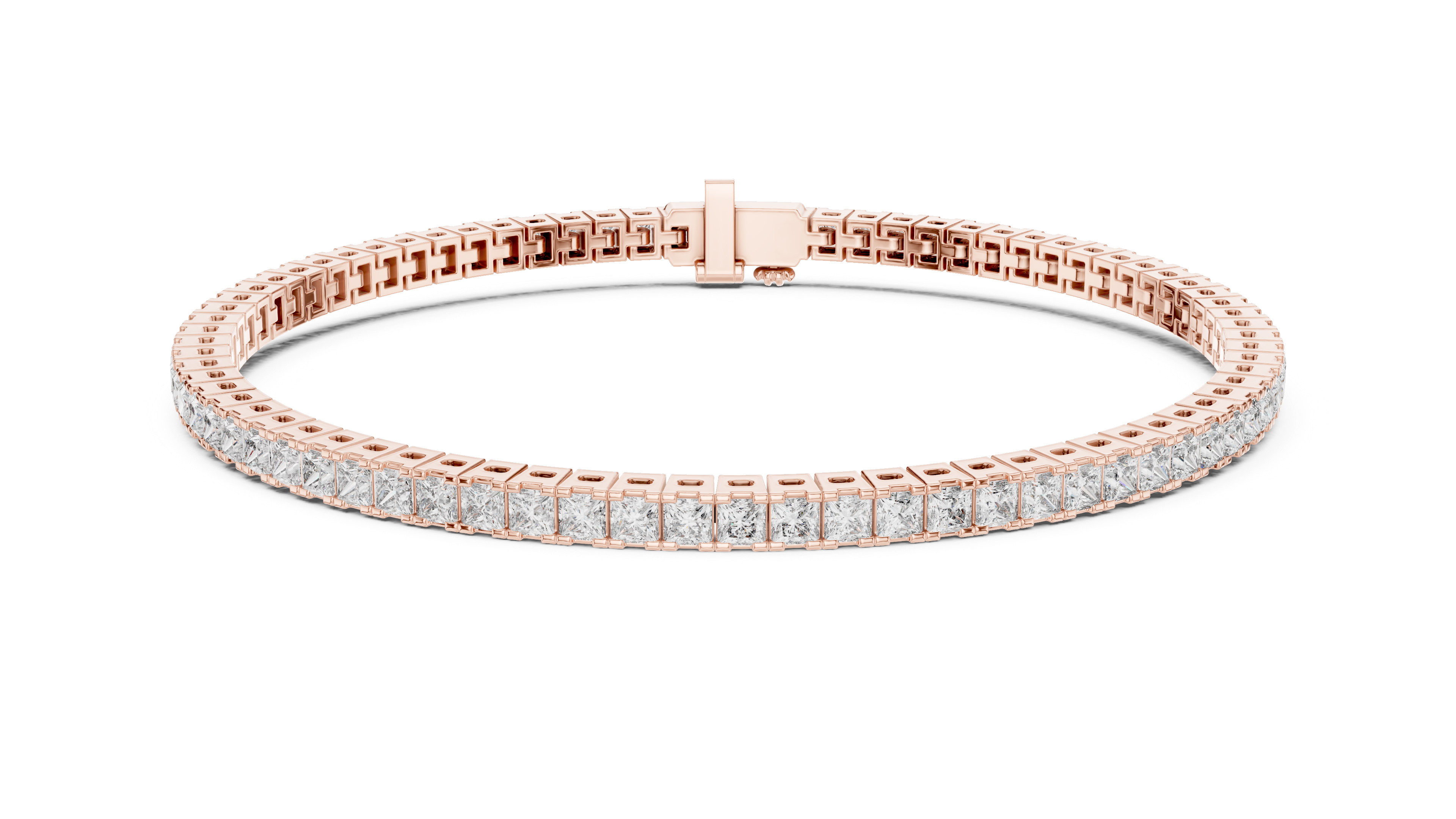 Princess-Cut Lab-Grown Diamond Tennis Bracelet