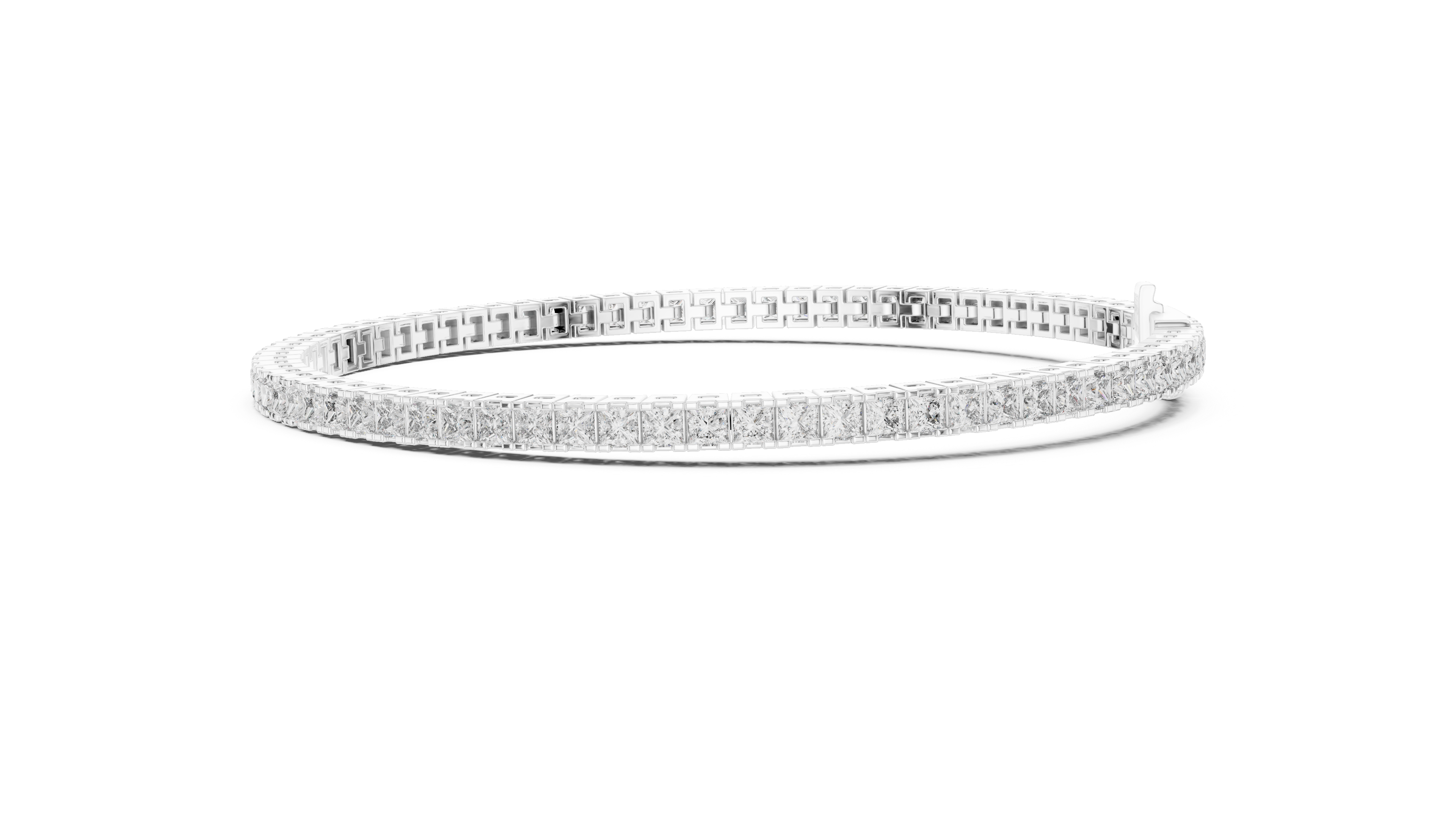 Princess-Cut Lab-Grown Diamond Tennis Bracelet