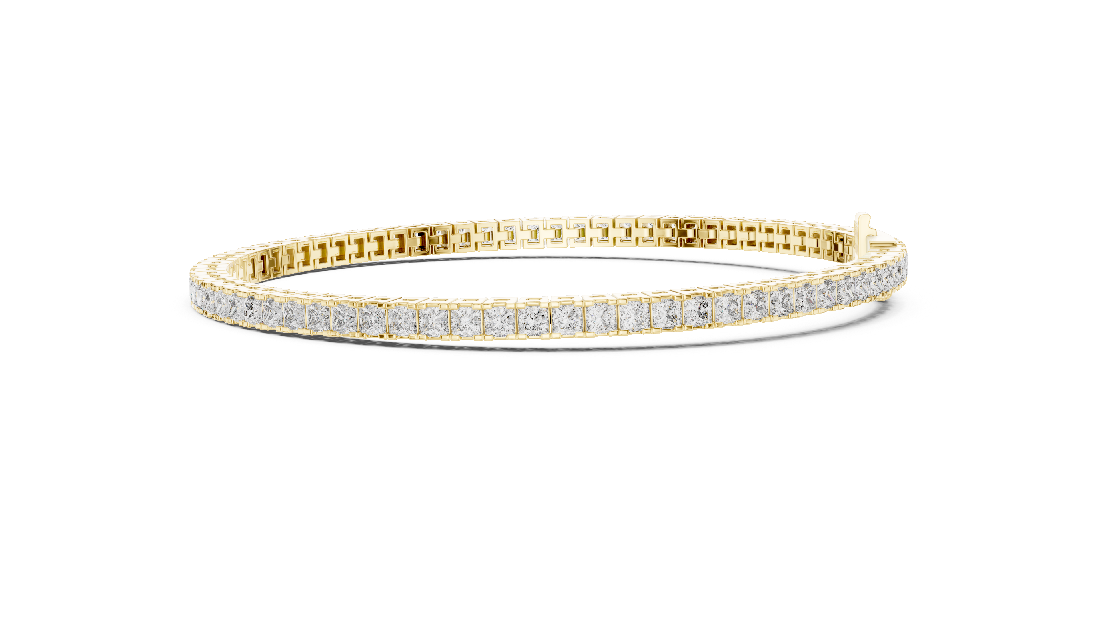 Princess-Cut Lab-Grown Diamond Tennis Bracelet