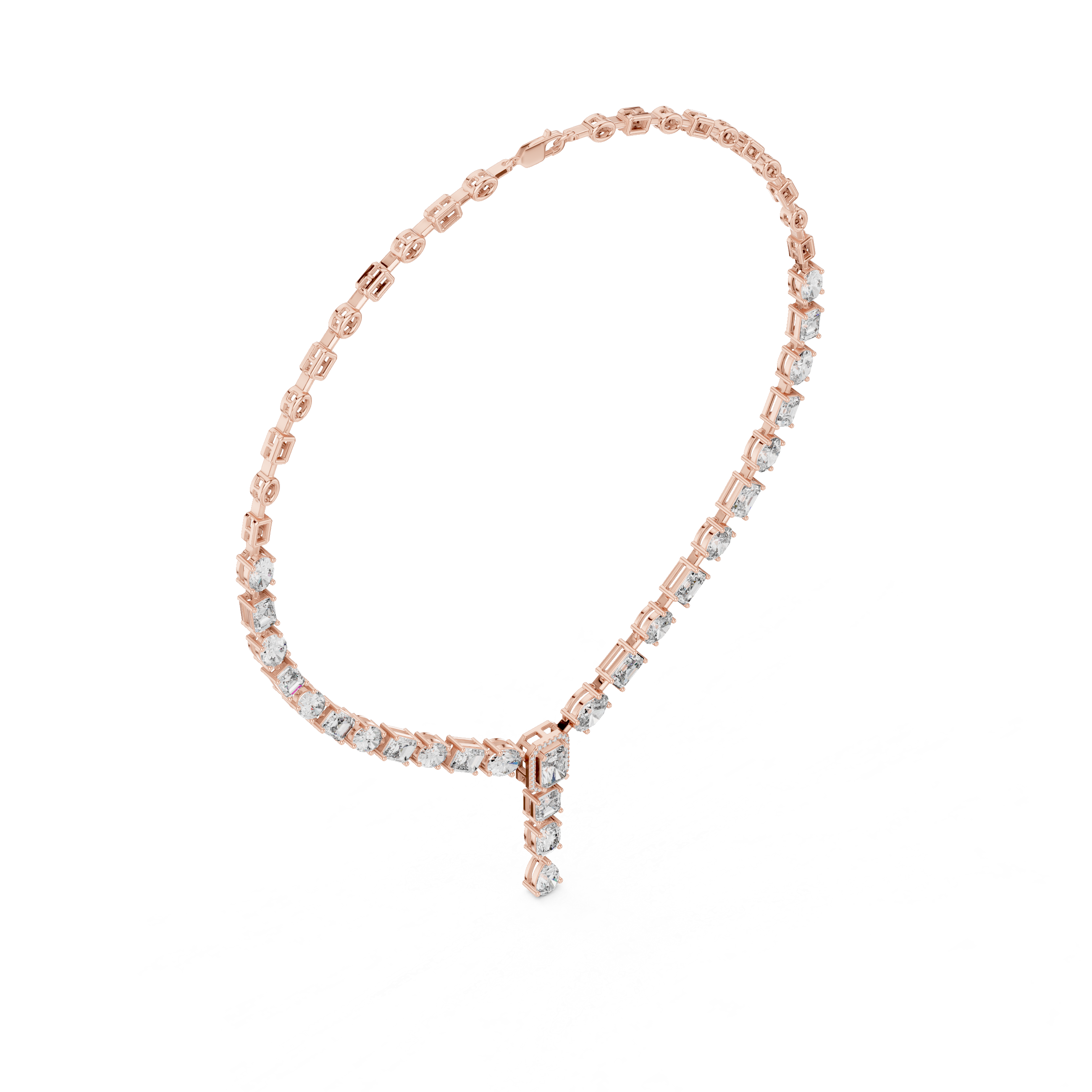 Mixed-Shape Lab-Grown Diamond Y-Necklace