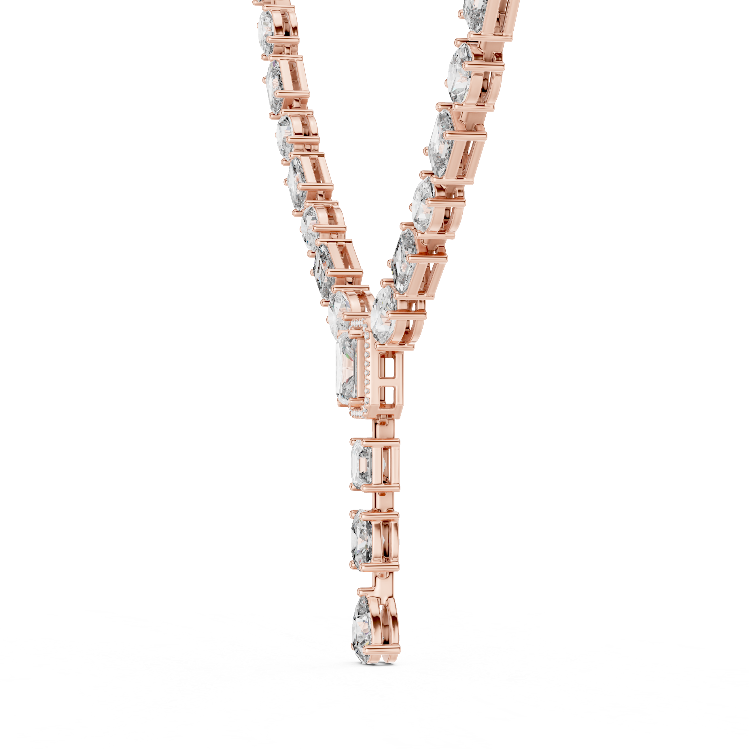 Mixed-Shape Lab-Grown Diamond Y-Necklace