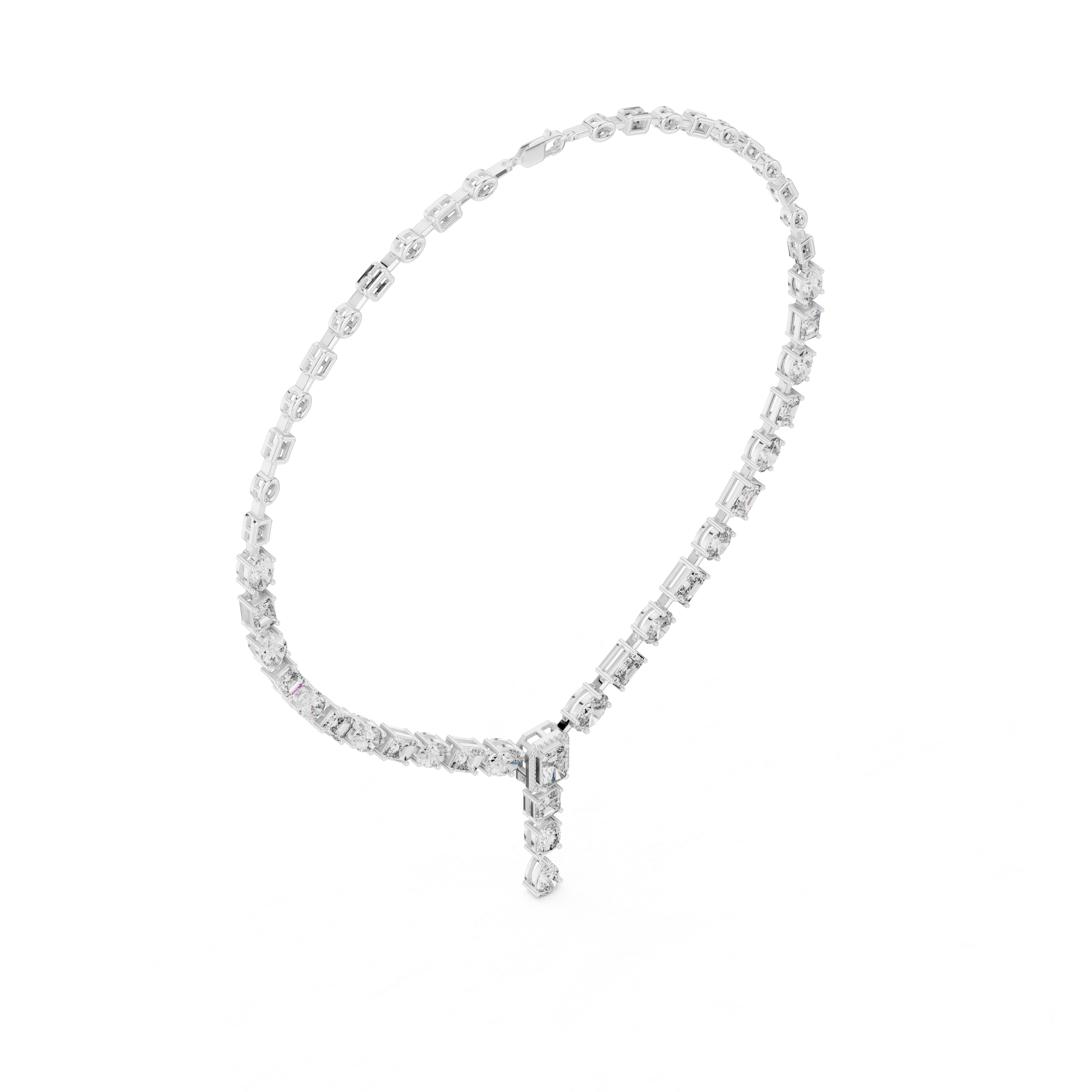 Mixed-Shape Lab-Grown Diamond Y-Necklace