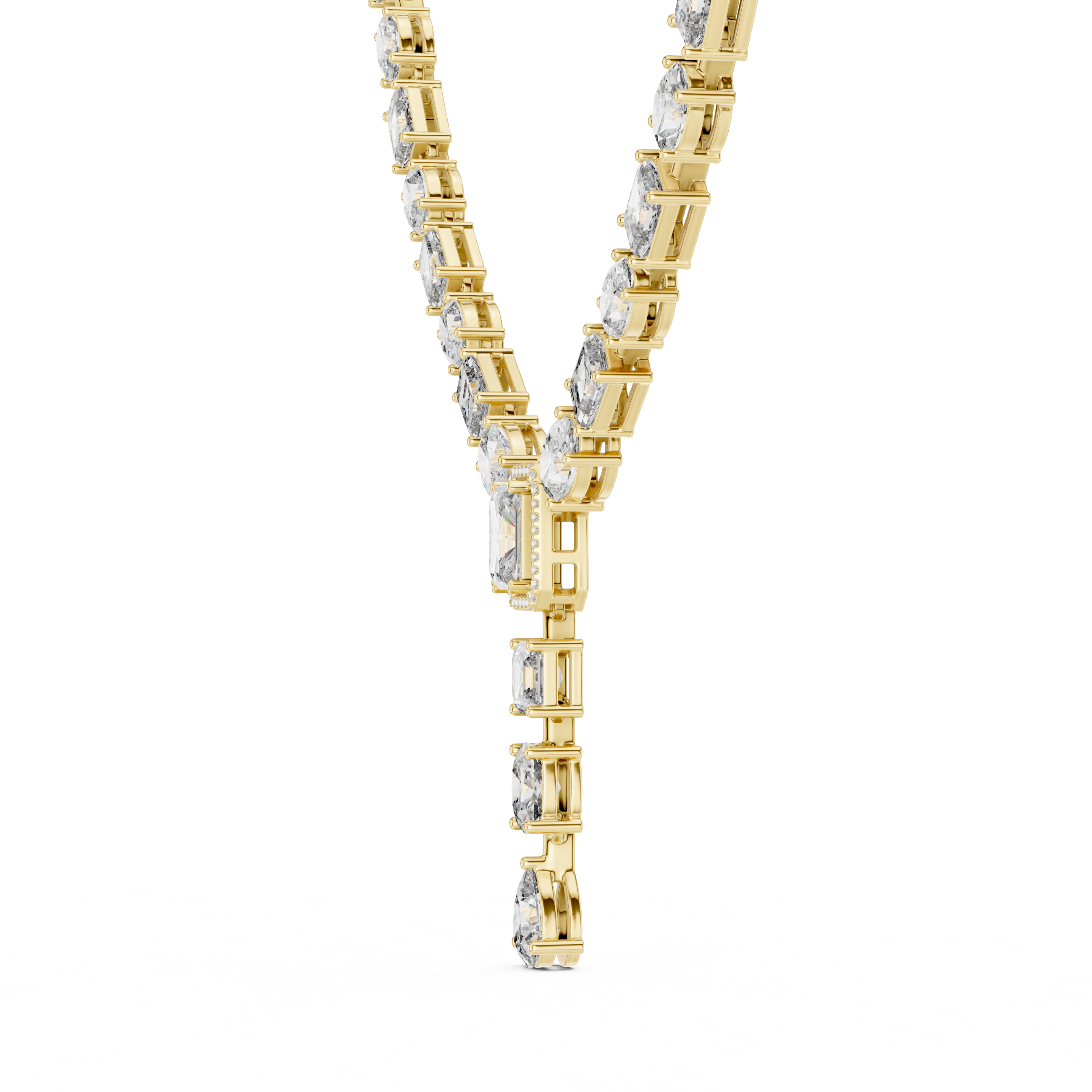 Mixed-Shape Lab-Grown Diamond Y-Necklace