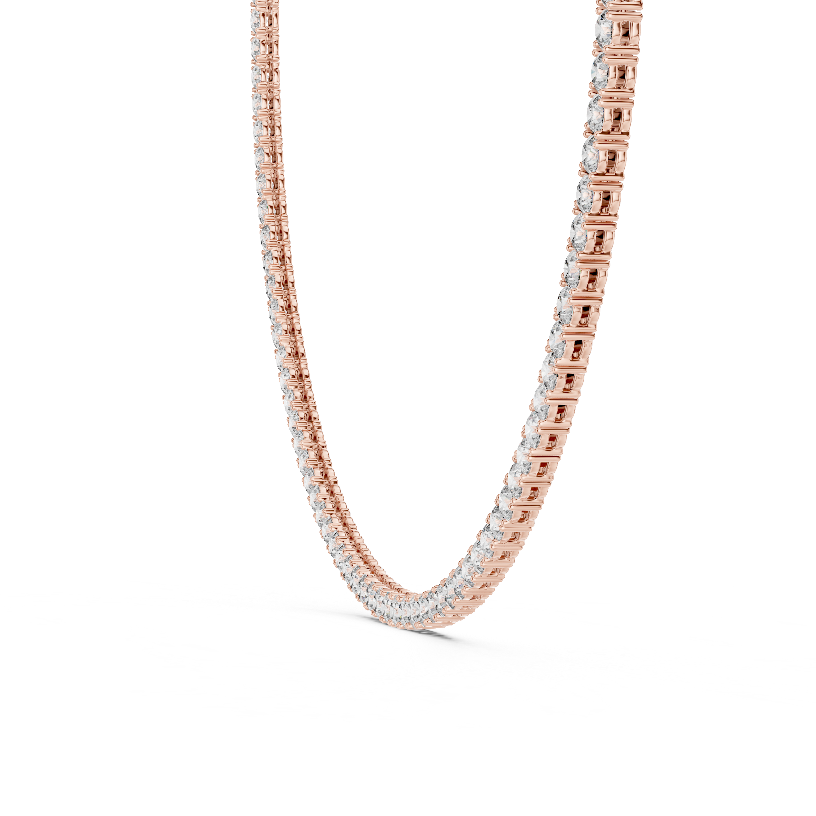 Classic Graduated Round Lab-Grown Diamond Tennis Necklace