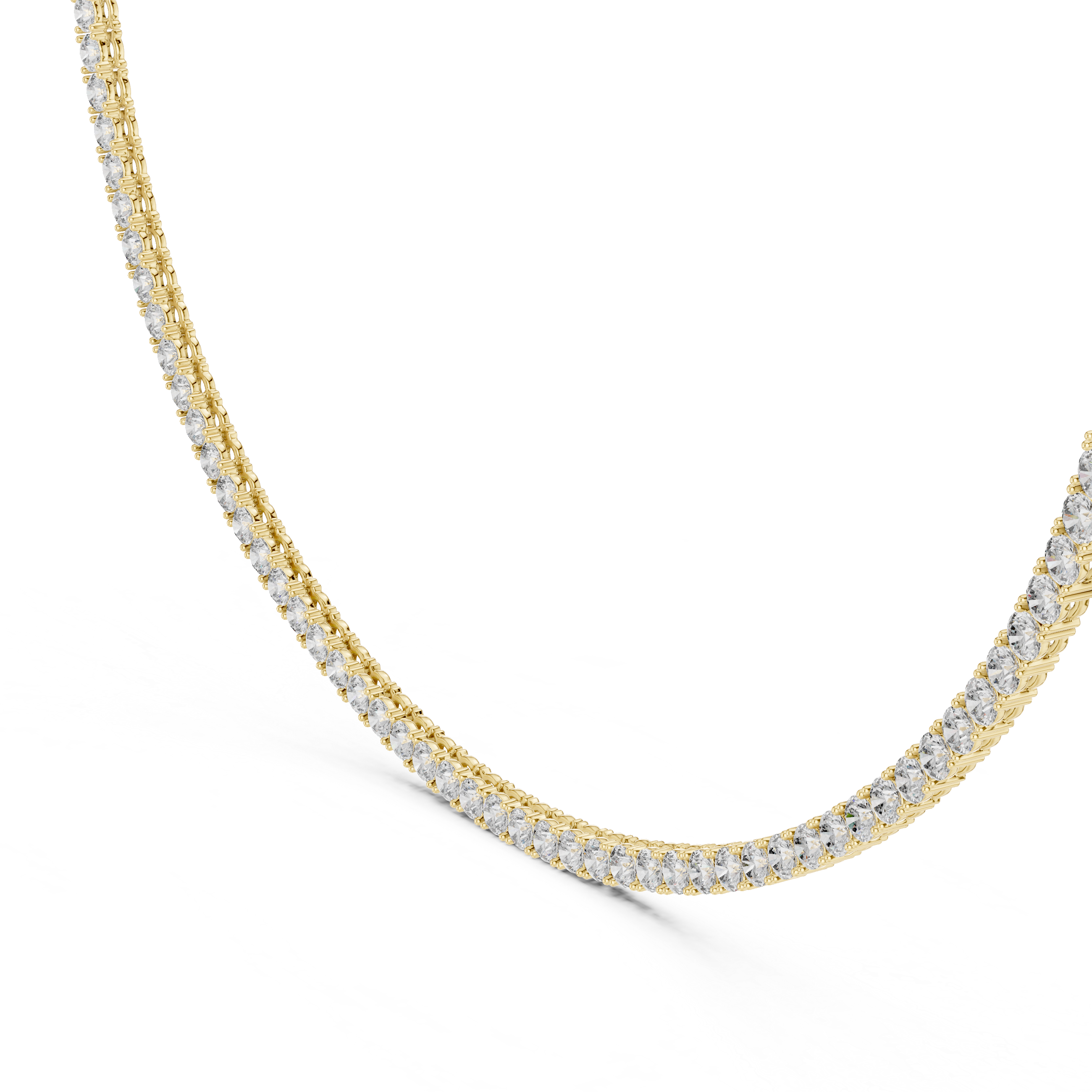 Classic Graduated Round Lab-Grown Diamond Tennis Necklace