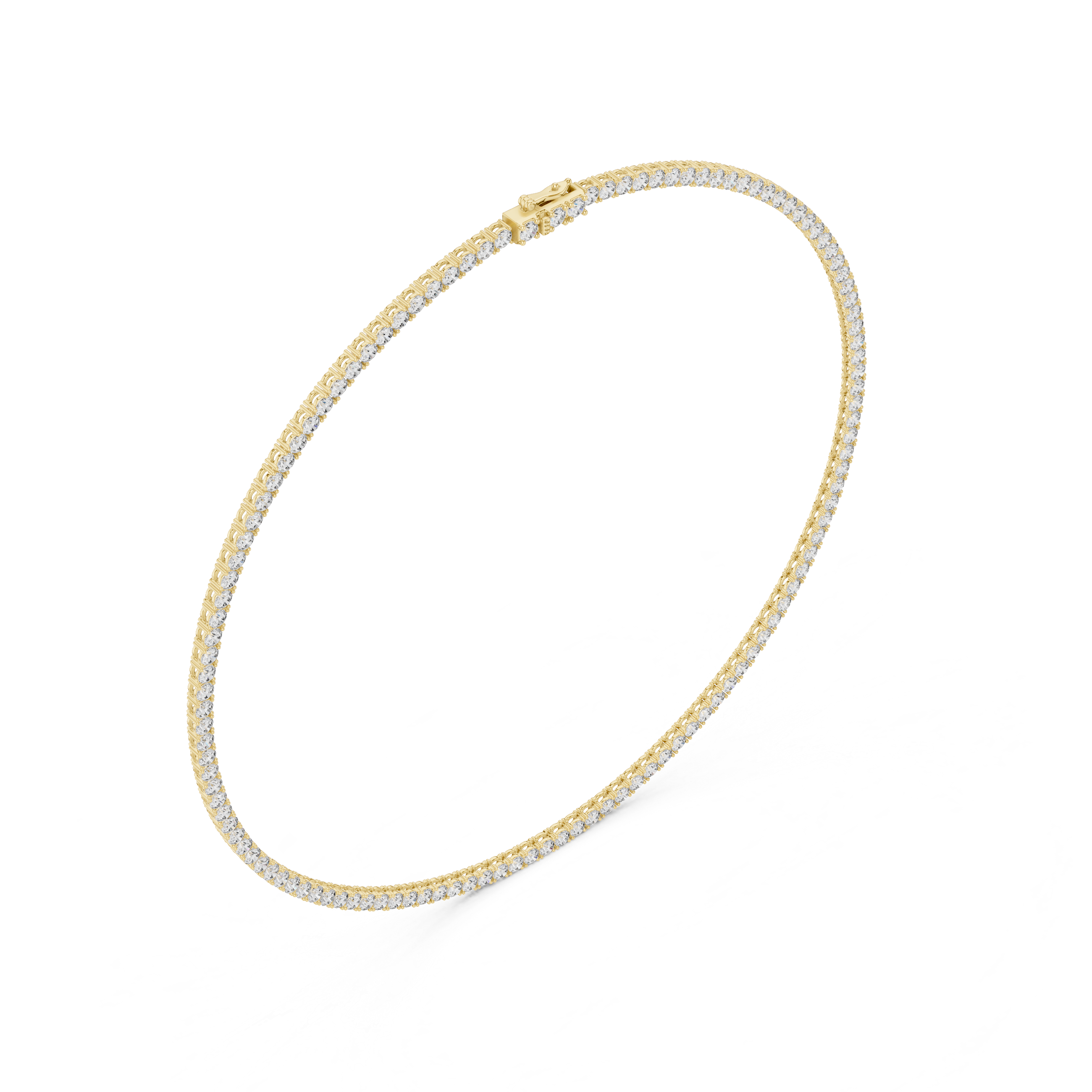Classic Graduated Round Lab-Grown Diamond Tennis Necklace