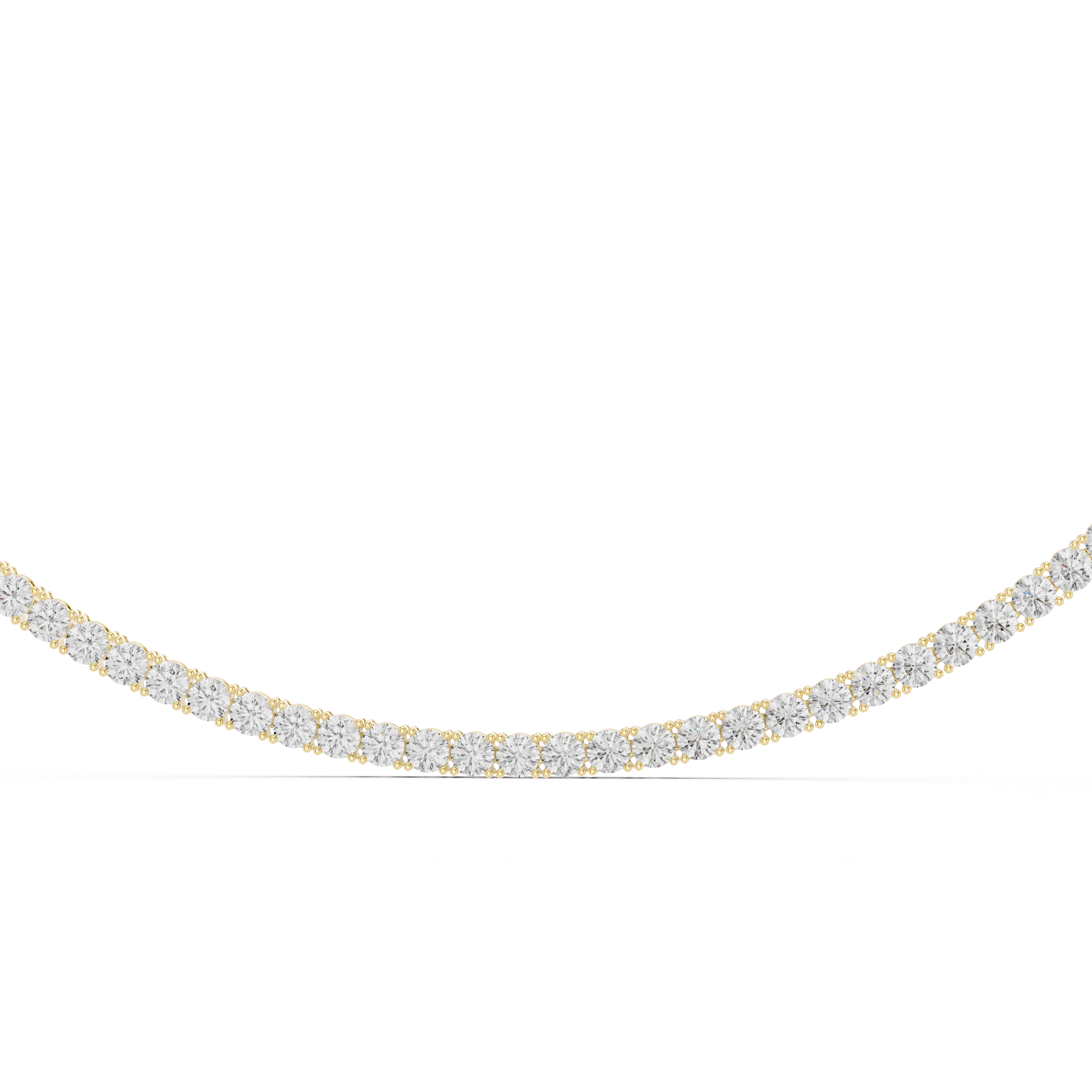 Classic Graduated Round Lab-Grown Diamond Tennis Necklace