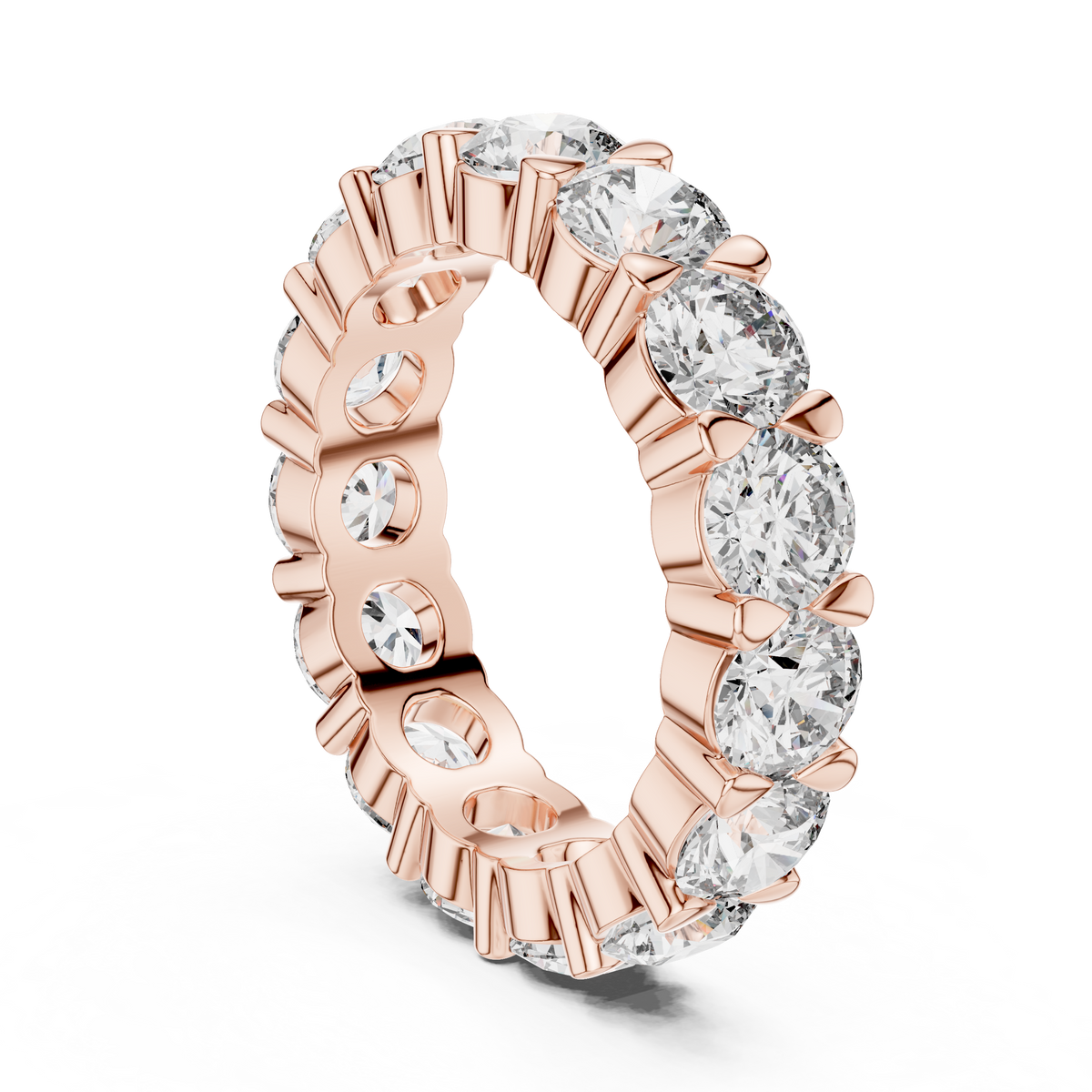 Shared-Prong Round Diamond Eternity Band – Design LR-0040
