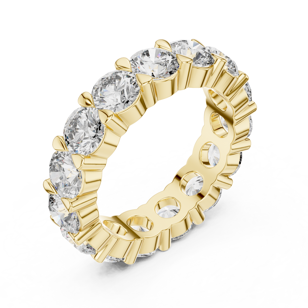 Shared-Prong Round Diamond Eternity Band – Design LR-0040