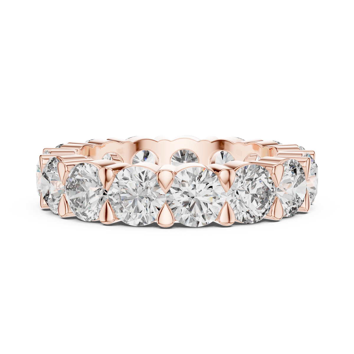 Shared-Prong Round Diamond Eternity Band – Design LR-0040