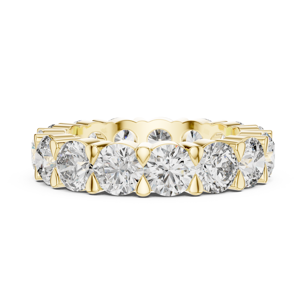 Shared-Prong Round Diamond Eternity Band – Design LR-0040