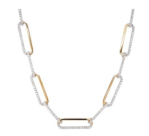 Paperclip Diamond Necklace